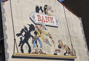 Lucky Luke en la Ruta del Cómic en Bruselas